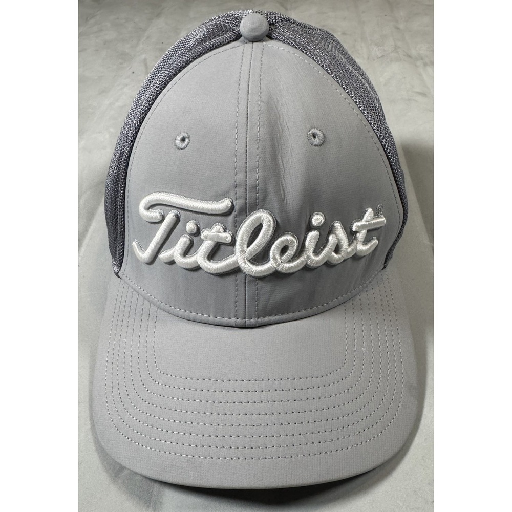Titleist Golf Trucker Hat Gray Mesh FJ FootJoy Pro V1 Fitted L/XL